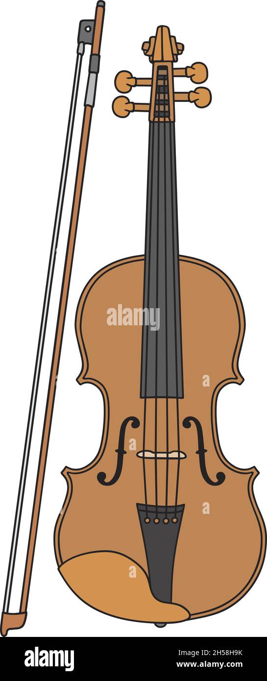 The vectorized hand drawing of a classic violin Stock Vector Image & Art -  Alamy