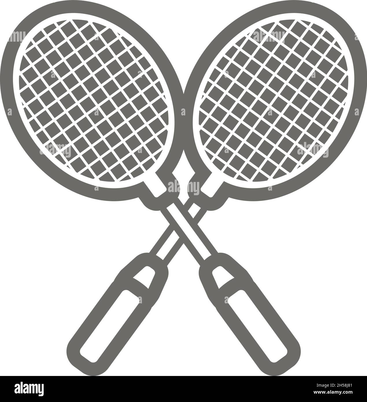Badminton Racket outline vector icon. Beach. Summer. Summertime. Vacation,  eps 10 Stock Vector Image & Art - Alamy