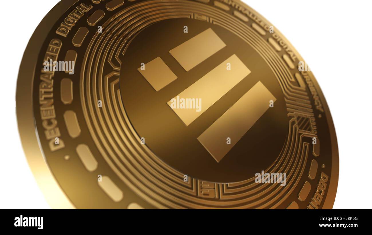 Golden Cryptocurrency of Binance BUSD Sign Isolated on a White Background  Stock Photo - Alamy