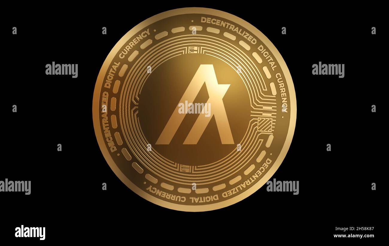 3D Render of Gold Algorand, ALGO Cryptocurrency Sign Isolated on a White  Background Stock Photo - Alamy