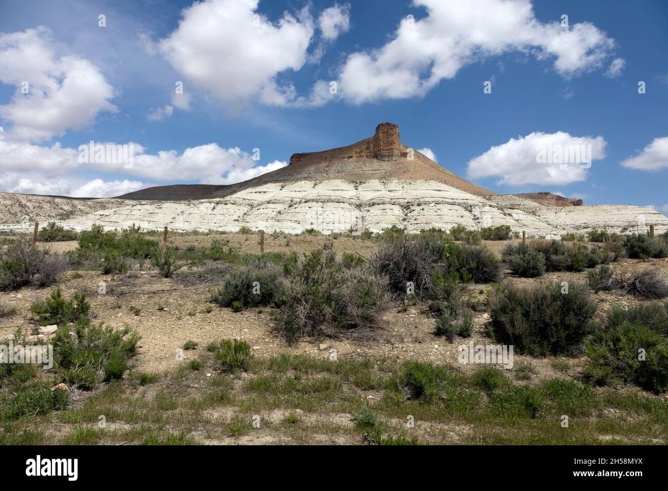 Castle Rock, a formation overlooking Green River, Wyoming, that has