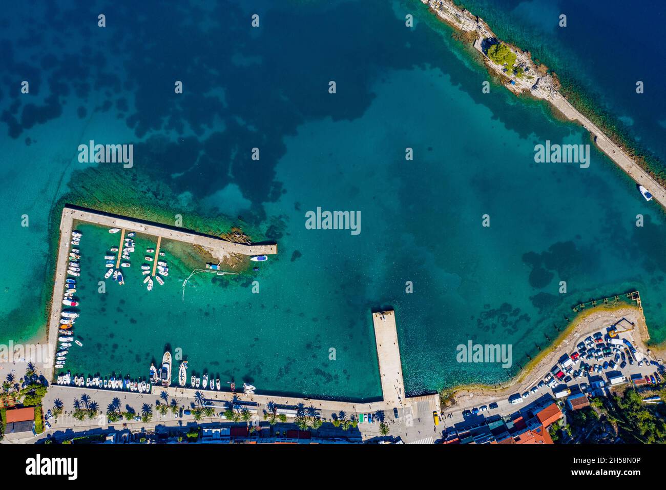 Trpanj in Croatia from above | Luftbilder von Trpanj Stock Photo - Alamy