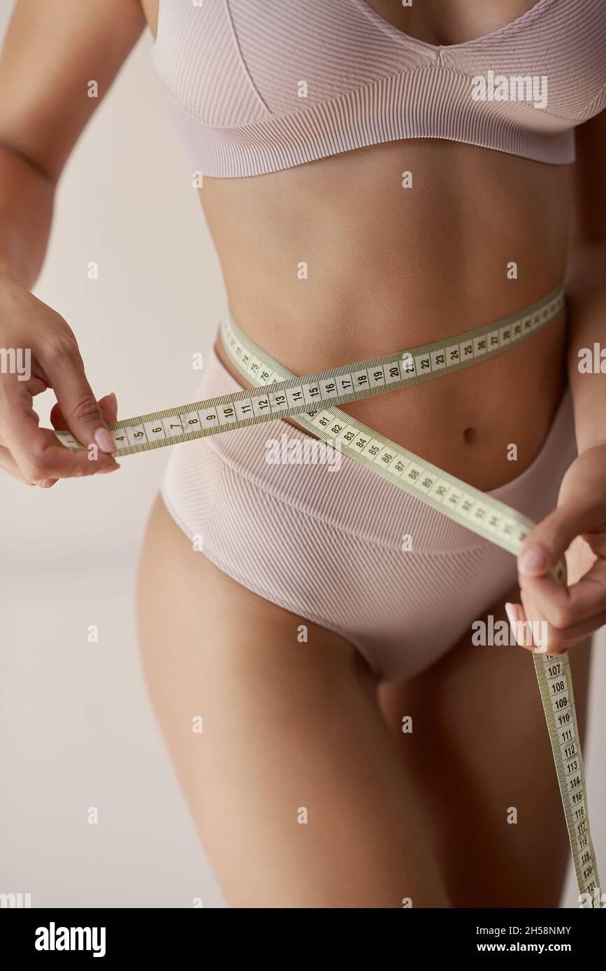 Measuring tape waist woman hi-res stock photography and images - Alamy,  Waist Measuring Tape