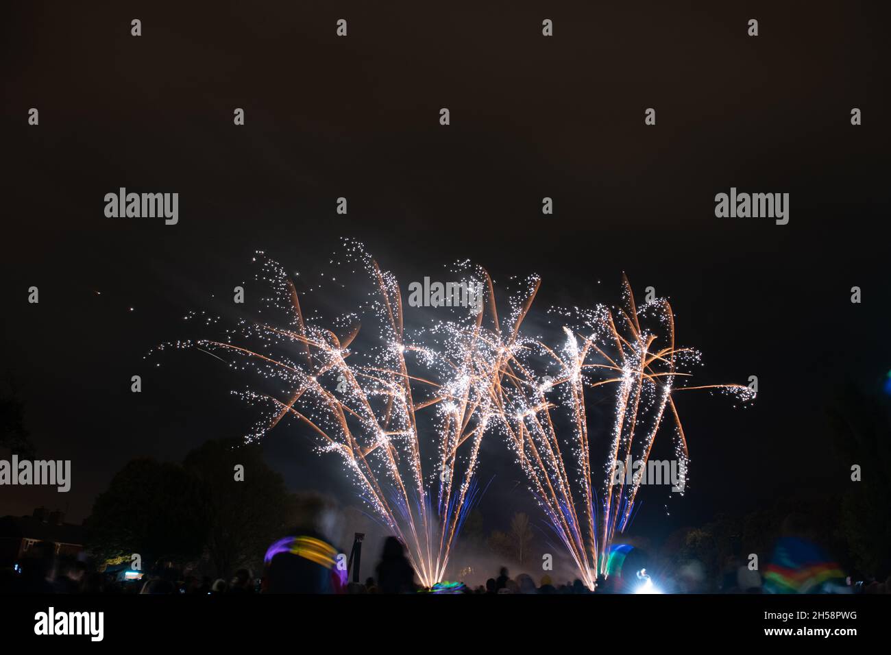 Fireworks at the Kinecroft, Wallingford, Oxfordshire,2021 Stock Photo