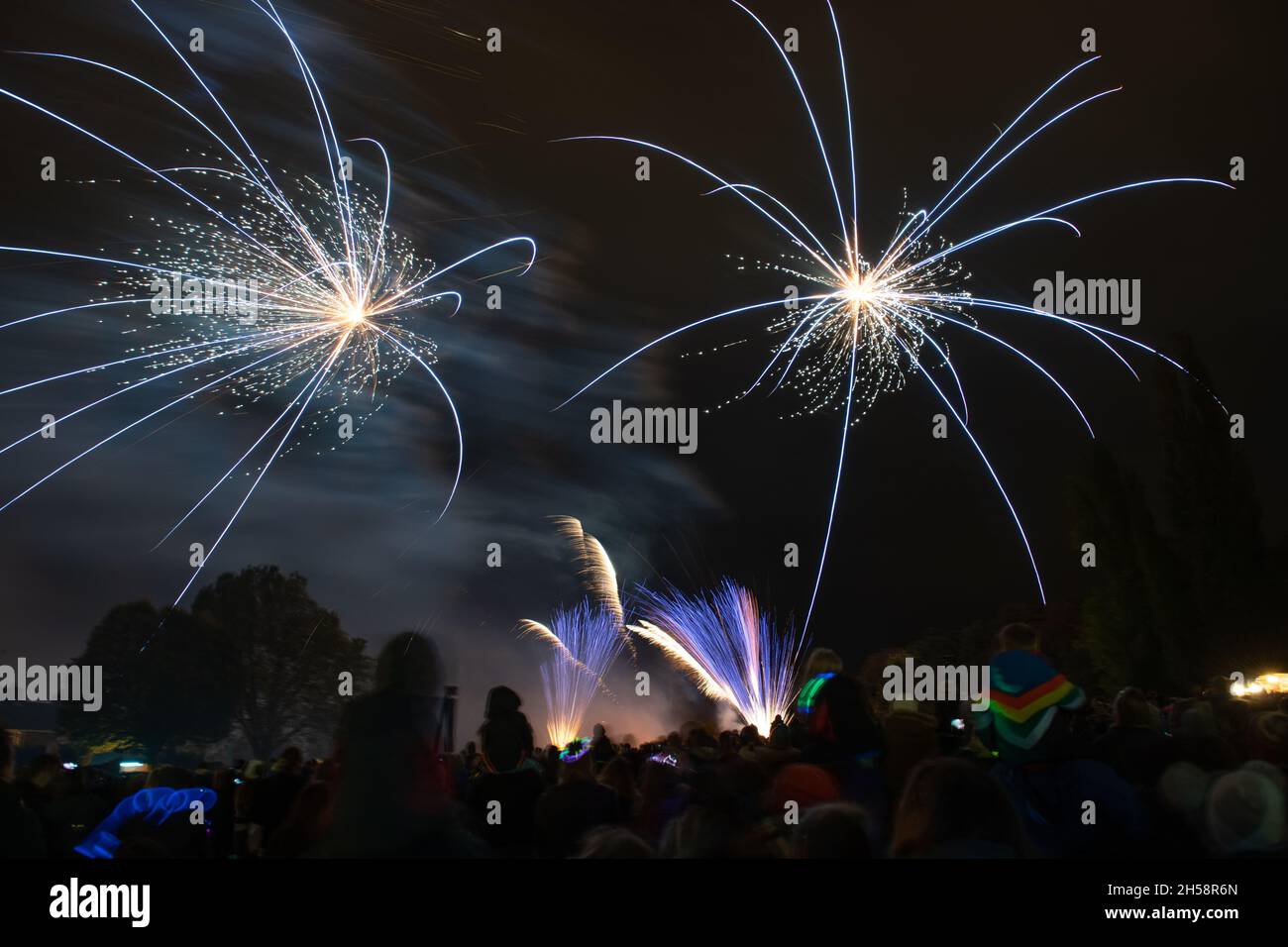Fireworks at the Kinecroft, Wallingford, Oxfordshire,2021 Stock Photo