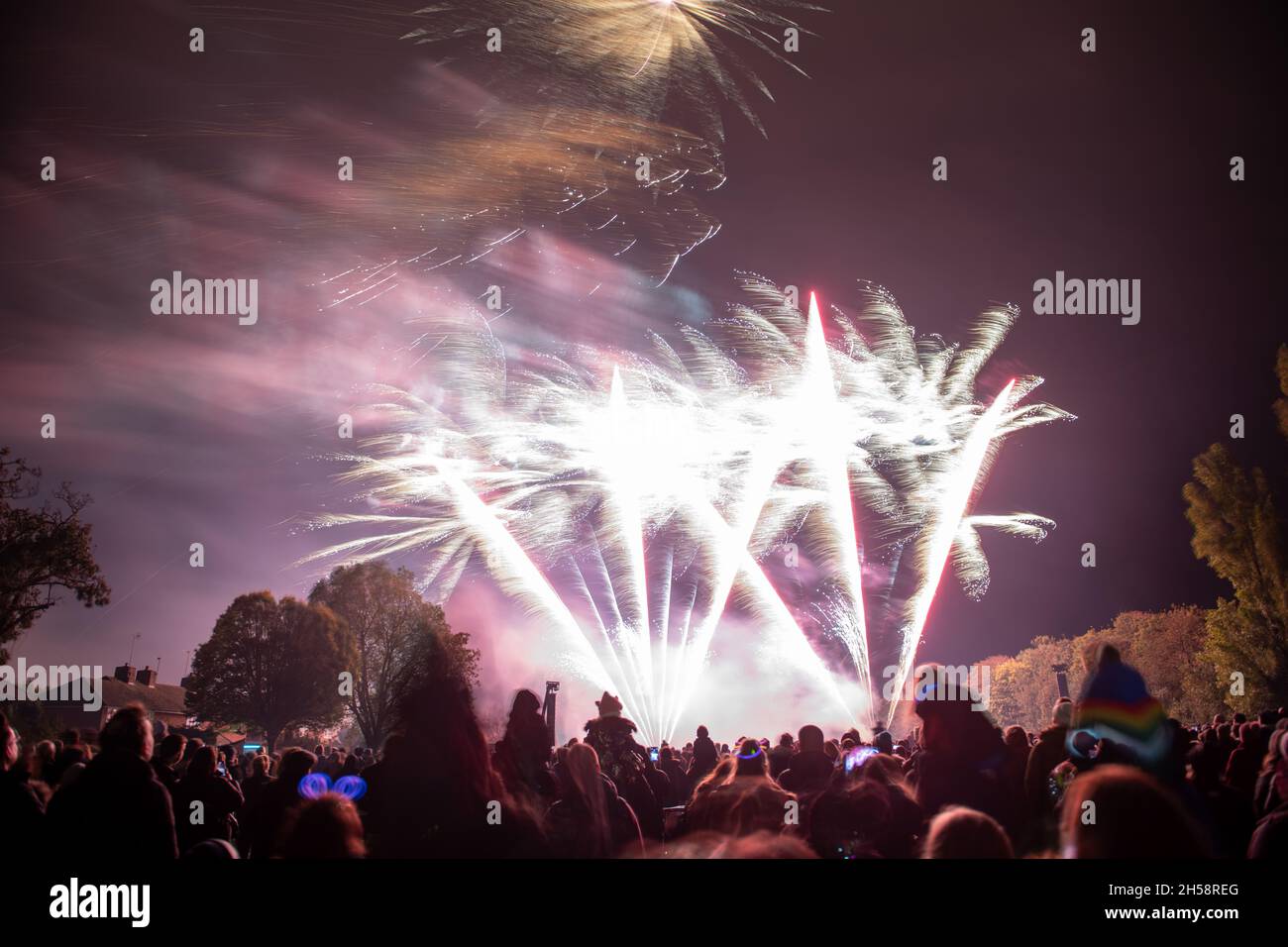 Fireworks at the Kinecroft, Wallingford, Oxfordshire,2021 Stock Photo