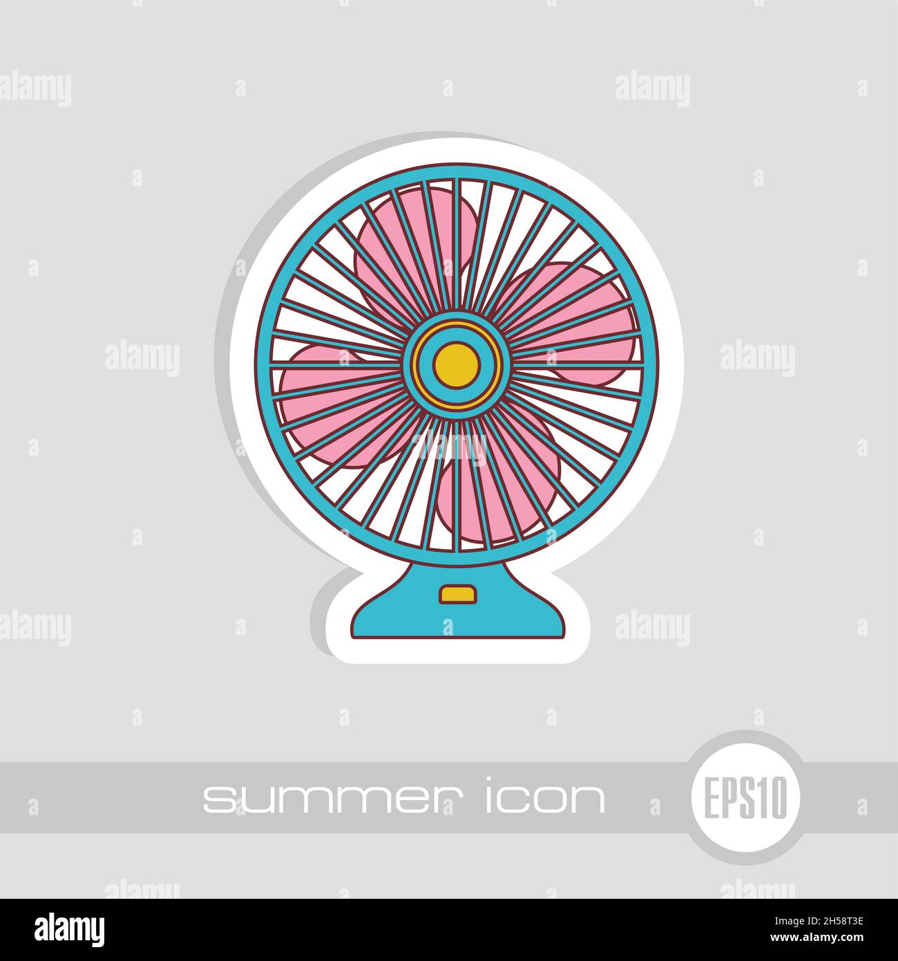 Ventilator vector icon. Summer. Summertime. Holiday. Vacation, eps 10 Stock Vector