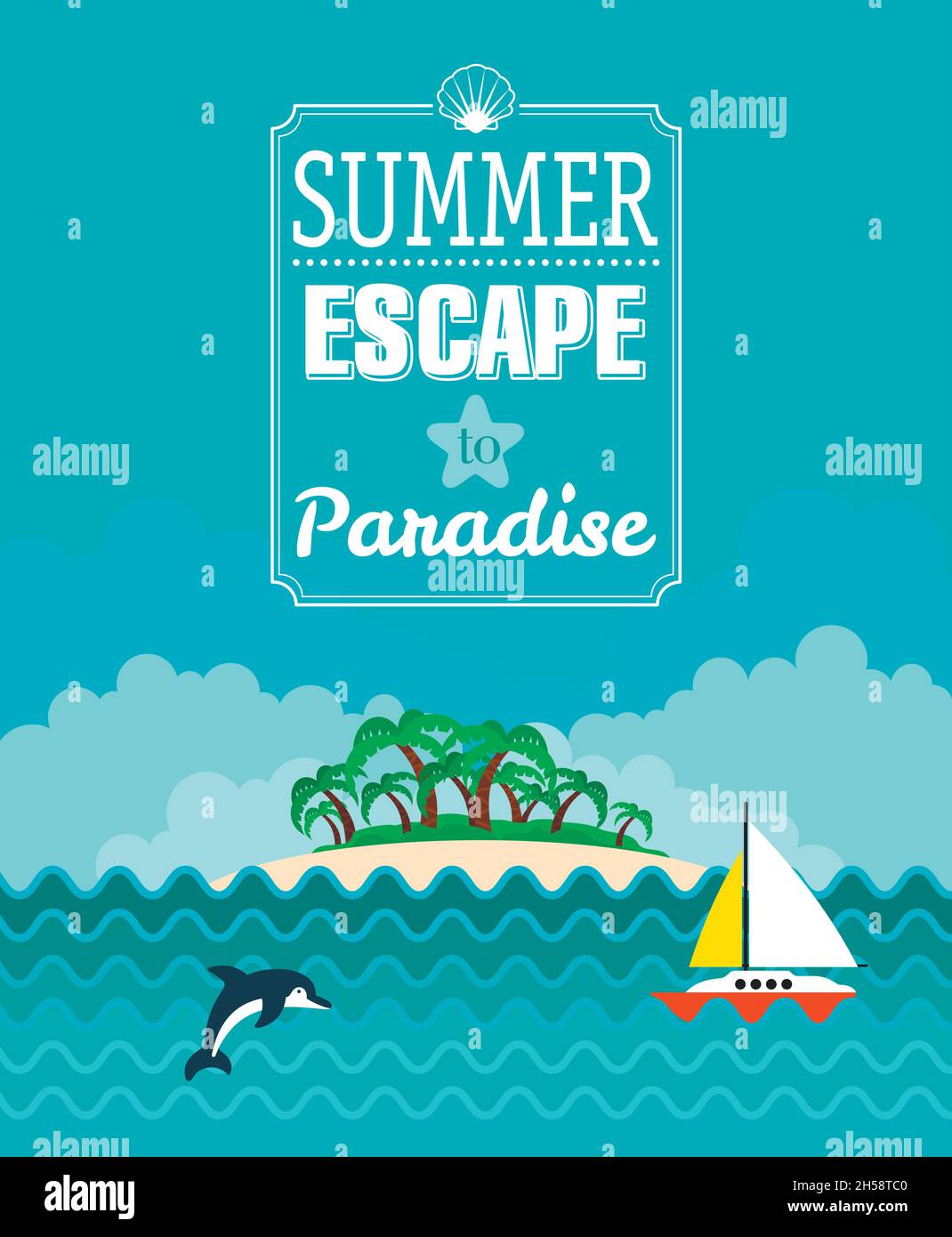 Escape travel card Stock Vector Images - Alamy