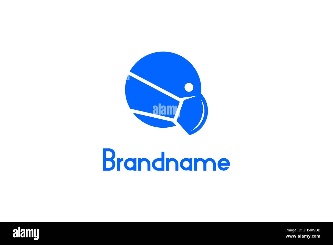 Human head icon wearing a mask. Mask logo vector design Stock Vector