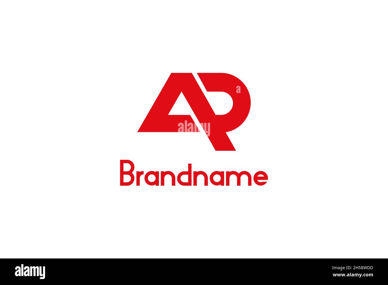 Letter AR logo design concept template. Stock Vector
