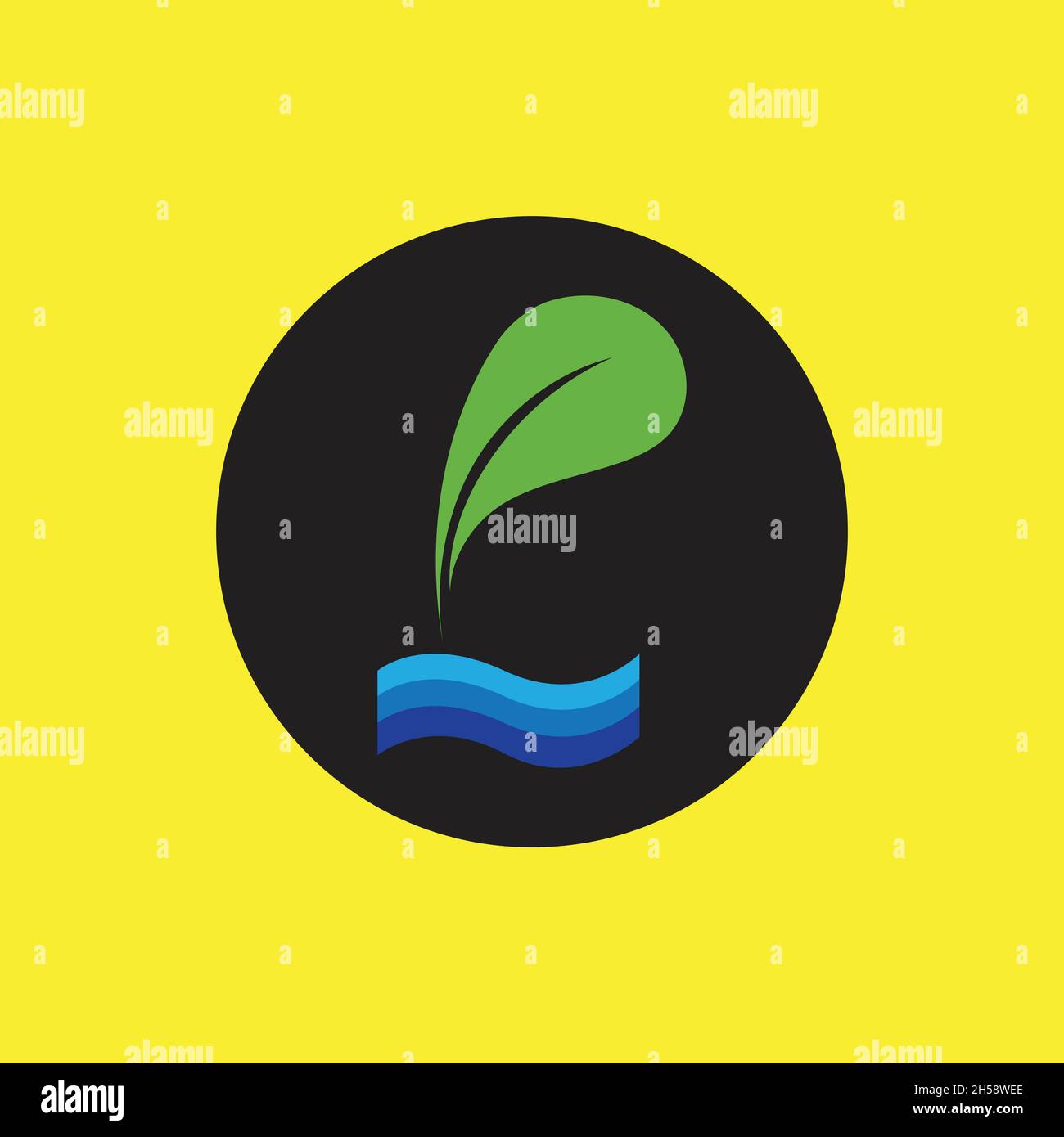 hydroponics logo vector illustration design template Stock Vector