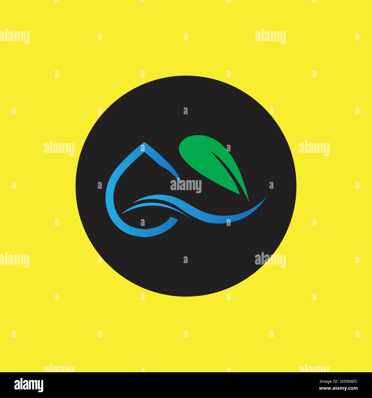 hydroponics logo vector illustration design template Stock Vector