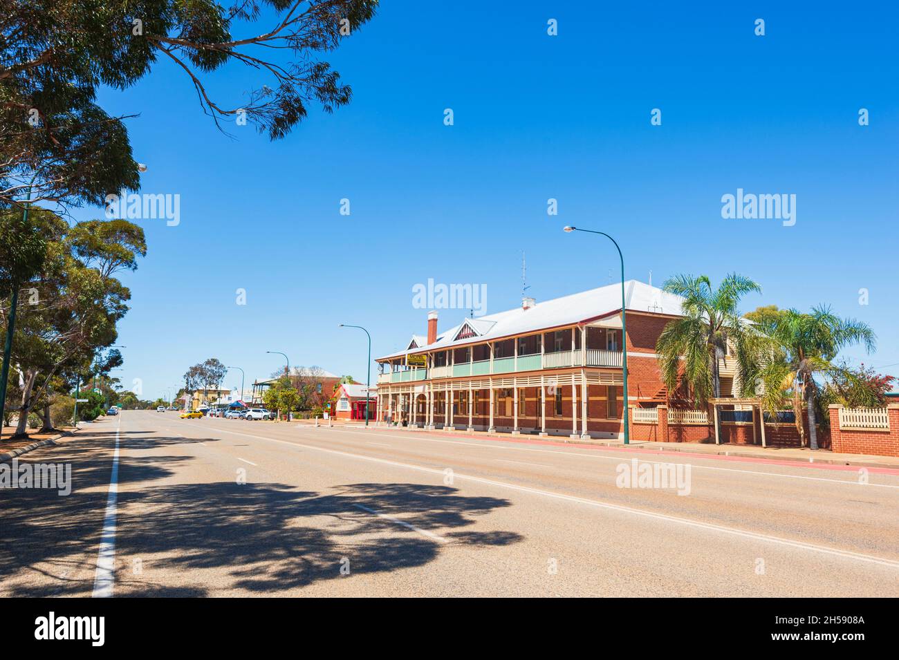 The Bruce Rock Hotel, an old pub in the small rural town of Bruce Rock, Wheatbelt Region, Western Australia, WA, Australia Stock Photo