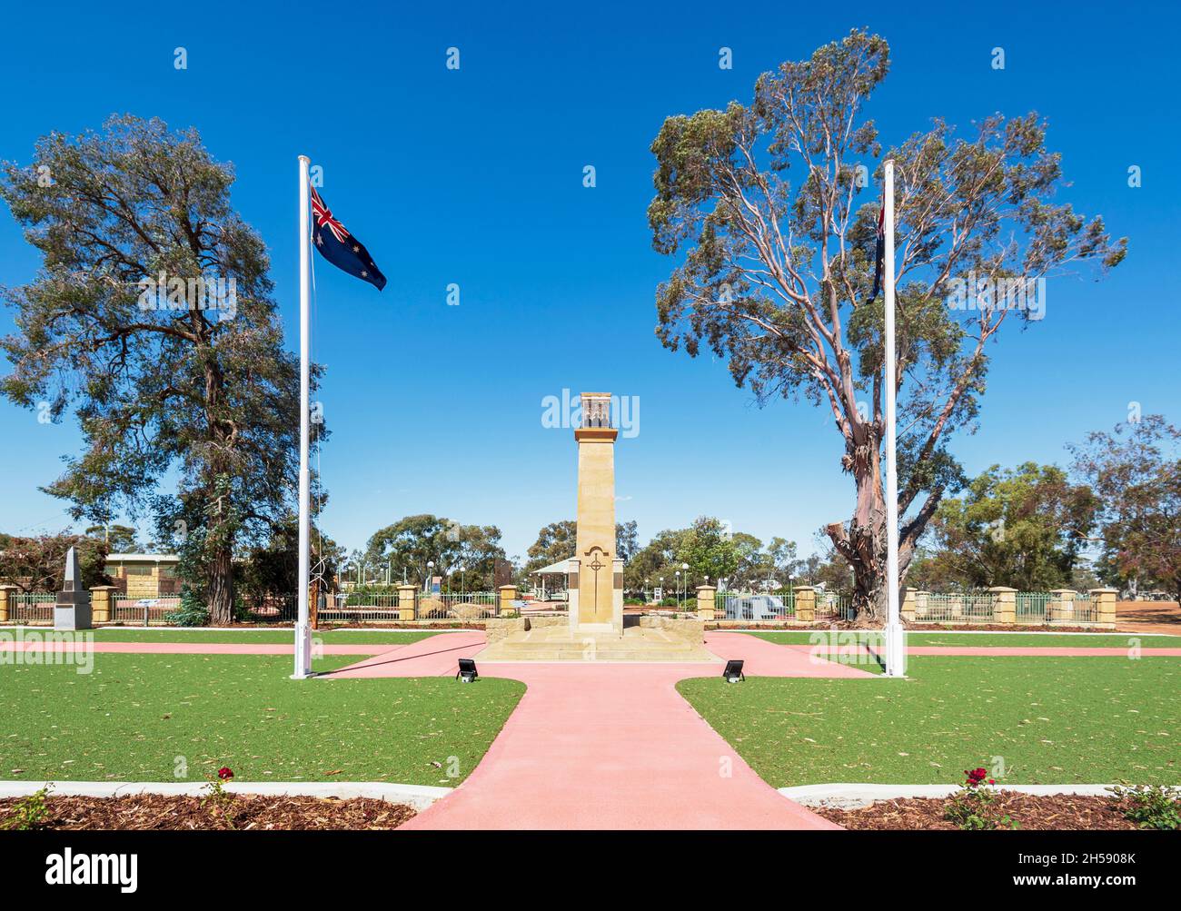 Remembrance Park in the small rural town of Bruce Rock, Wheatbelt Region, Western Australia, WA, Australia Stock Photo