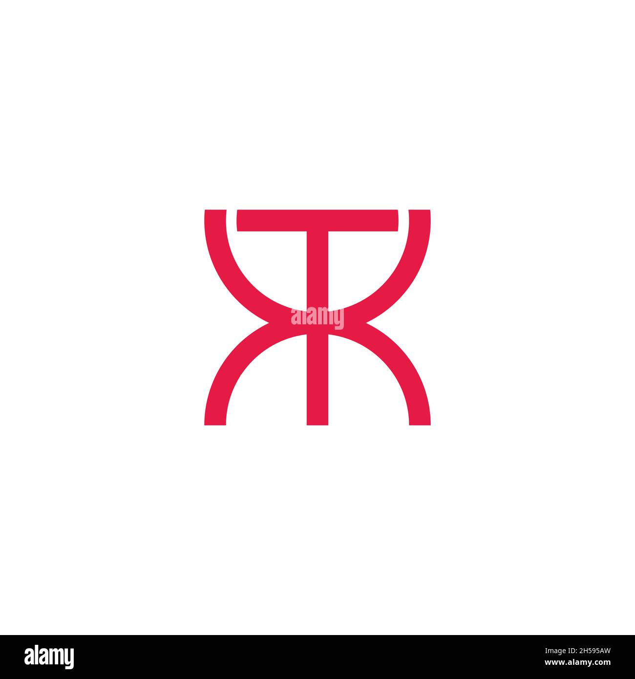letter tx xt simple geometric line logo vector Stock Vector