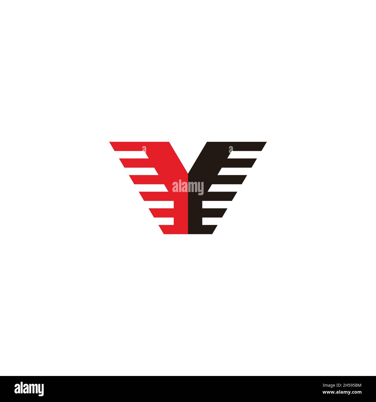 letter vy simple colorful motion shadow logo vector Stock Vector