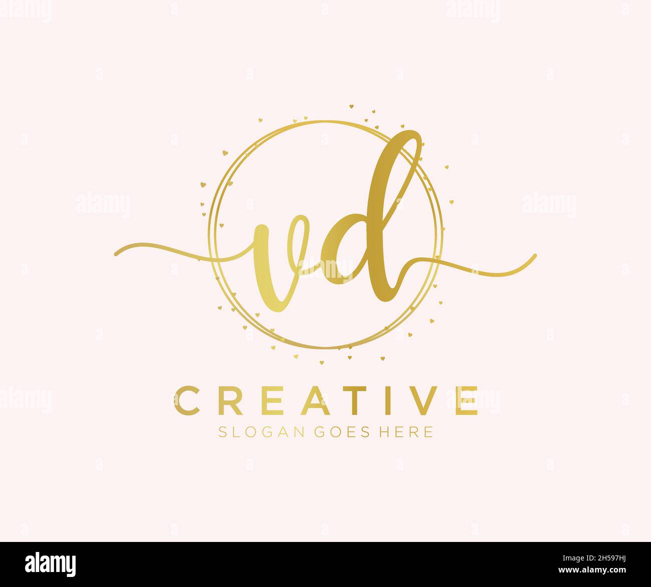 VD feminine logo. Usable for Nature, Salon, Spa, Cosmetic and Beauty ...
