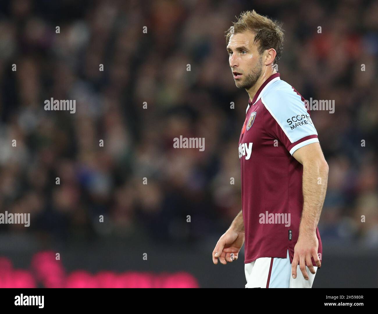 London, England, 7th November 2021. Craig Dawson of West Ham United ...