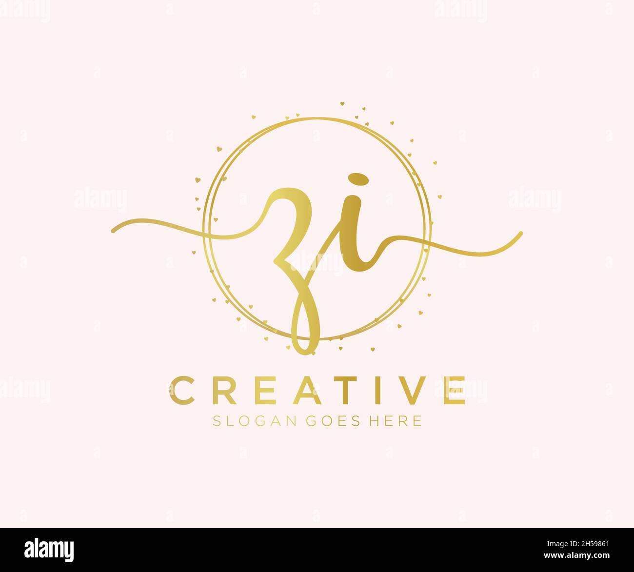 ZI feminine logo. Usable for Nature, Salon, Spa, Cosmetic and Beauty ...