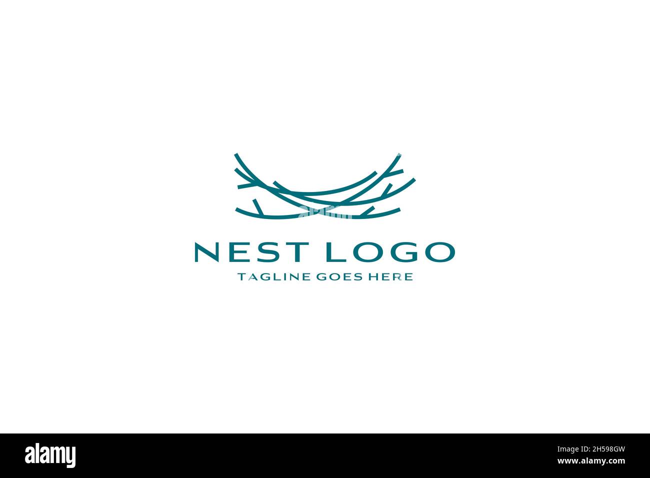 Bird nest logo design vector icon Stock Vector