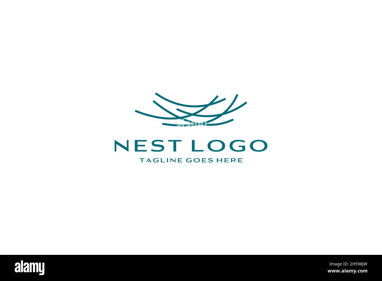 Bird nest logo design vector icon Stock Vector