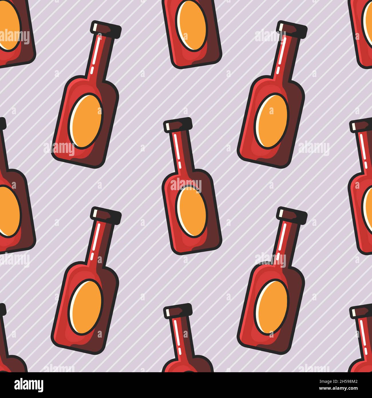 beer bottle seamless pattern vector illustration Stock Vector Image ...