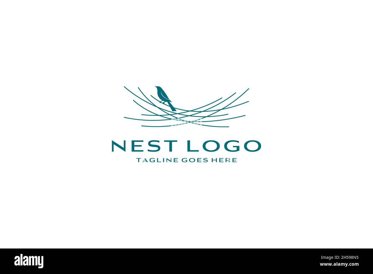 Bird nest logo design vector icon Stock Vector