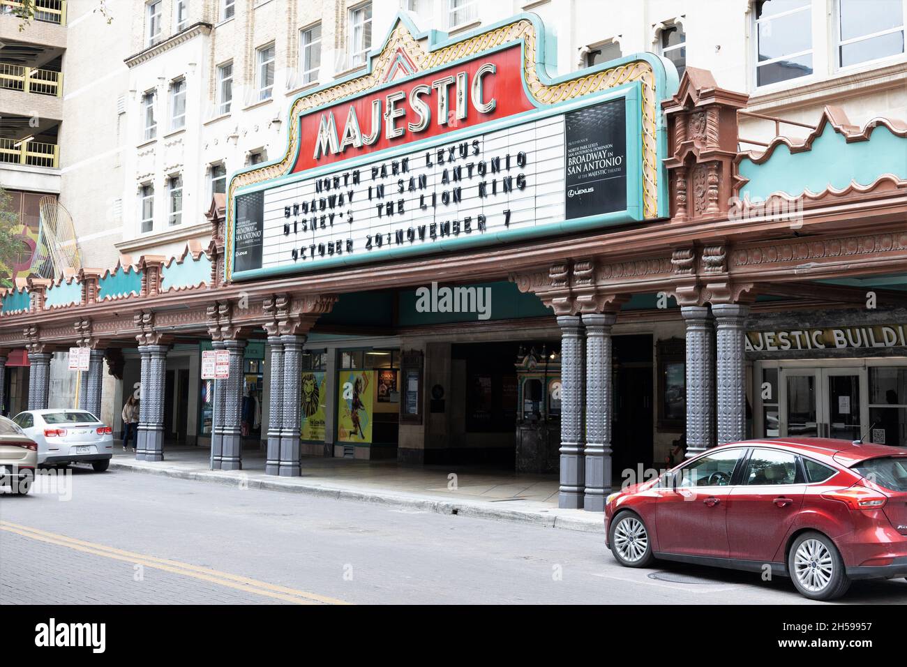 The marquis for the Majestic Theater, the oldest theater in San Antonio