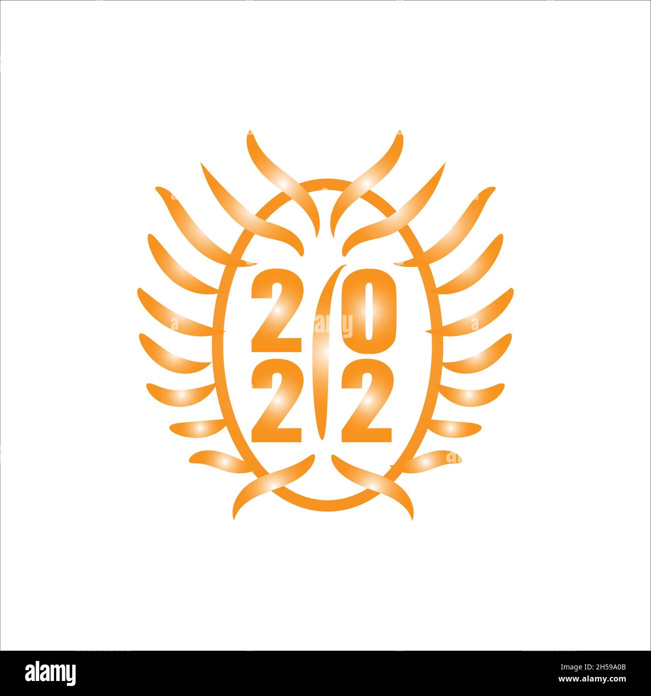 Two Thousand twenty two logo vector design illustration Stock Vector ...