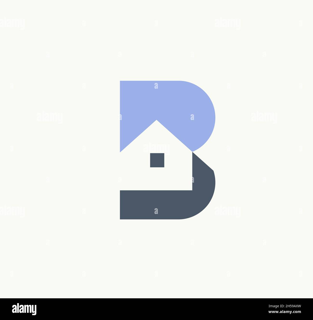 creative initial letter b house logo vector illustration, Real Estate ...