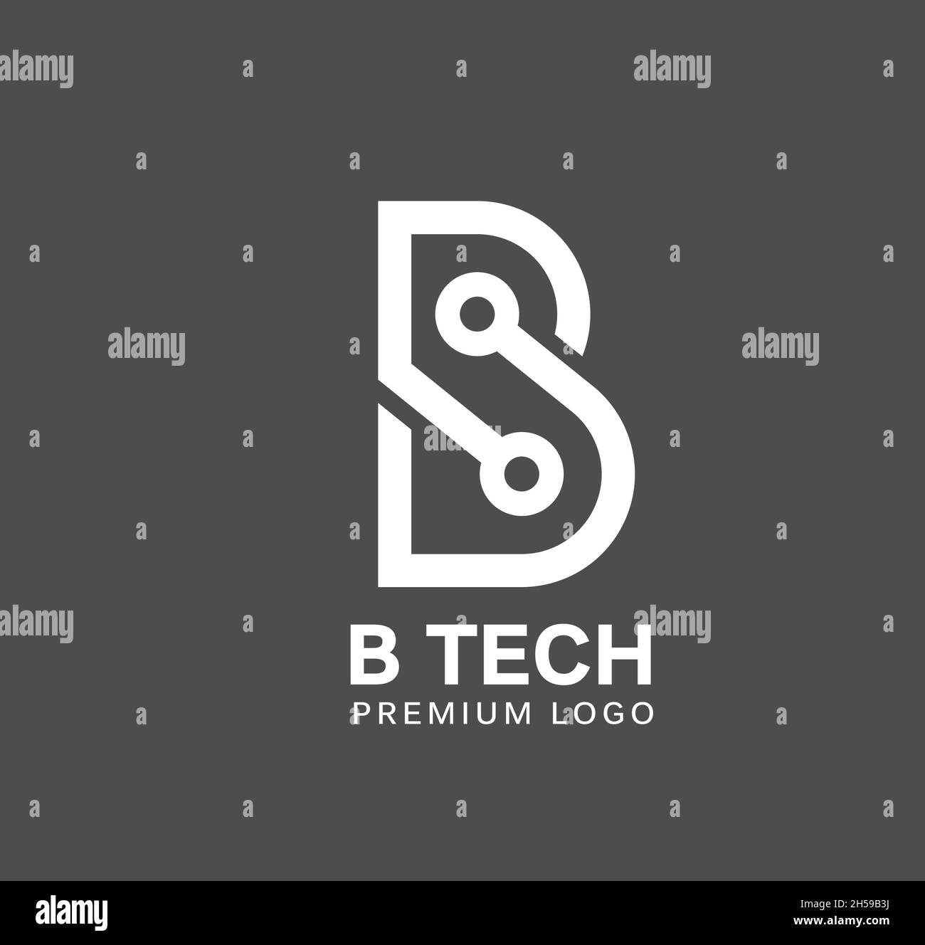 Initial Letter B Tech Strong And Memorable Logo Design Vector Stock ...