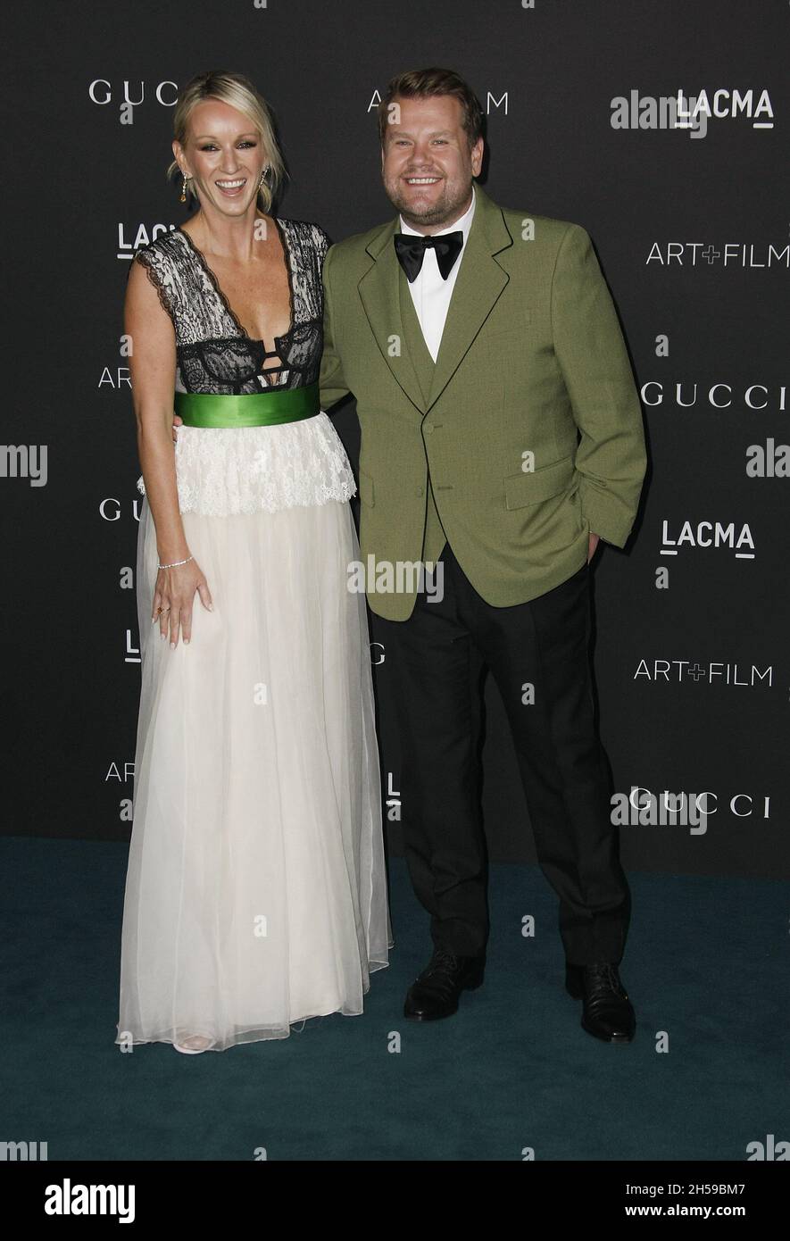 LOS ANGELES, CALIFORNIA - NOVEMBER 06: Julia Carey, James Corden attend