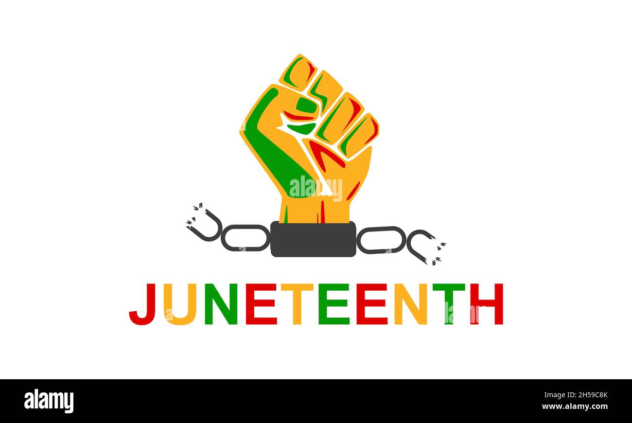 Vector illustration junetteenth isolated on white background. Stock Vector