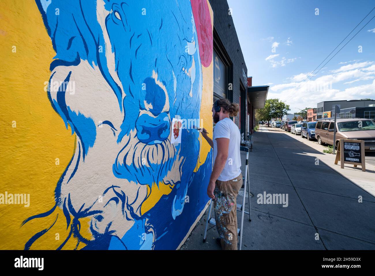Mural artworks at RiNo art district in Denver, Colorado, USA Stock