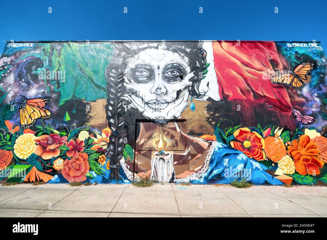 Mural artworks at RiNo art district in Denver, Colorado, USA Stock Photo