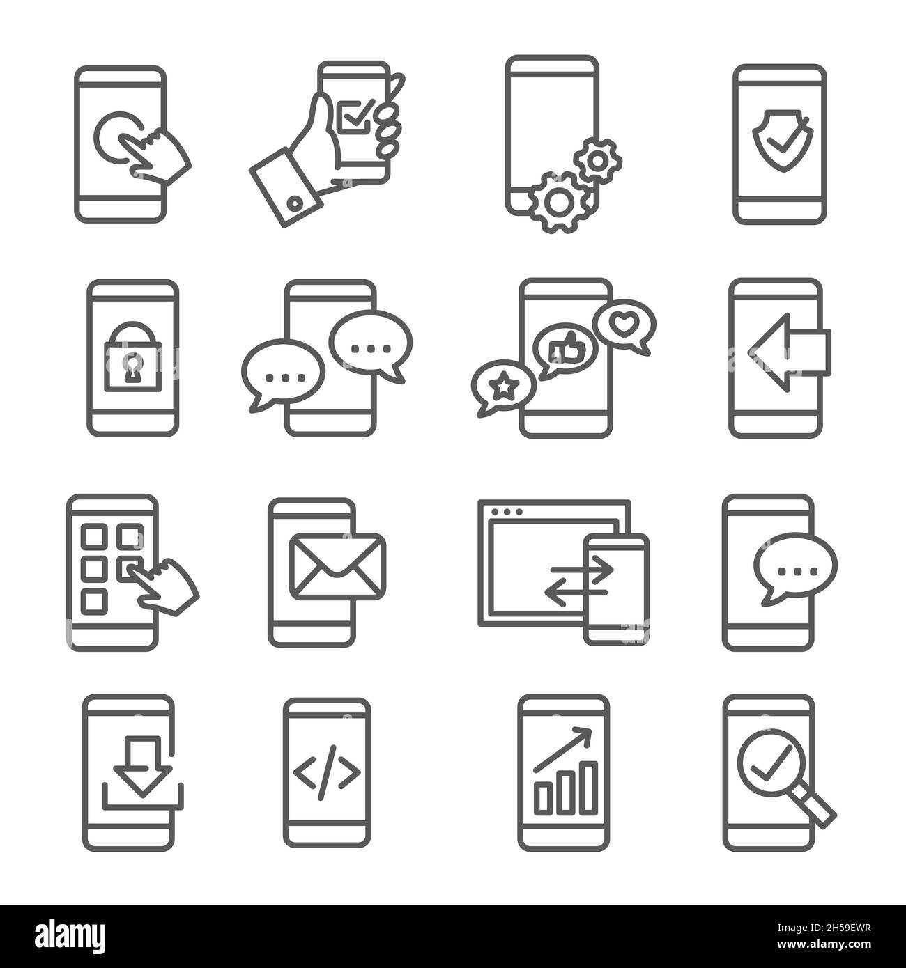 Concept mobile apps icons Stock Vector Images - Alamy