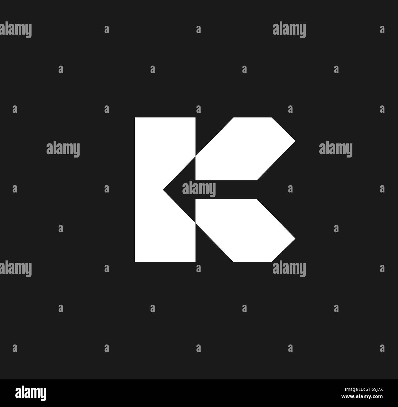 creative minimalist Letter K with arrow logo design vector Stock Vector ...