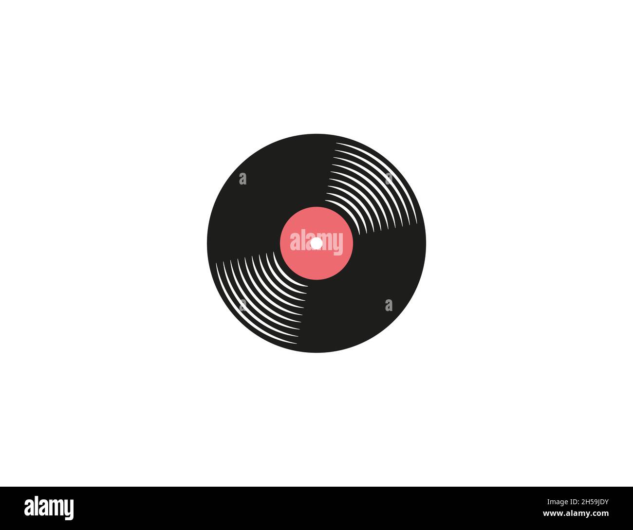 Vector illustration. Flat design. Music vinyl record icon Stock Vector ...