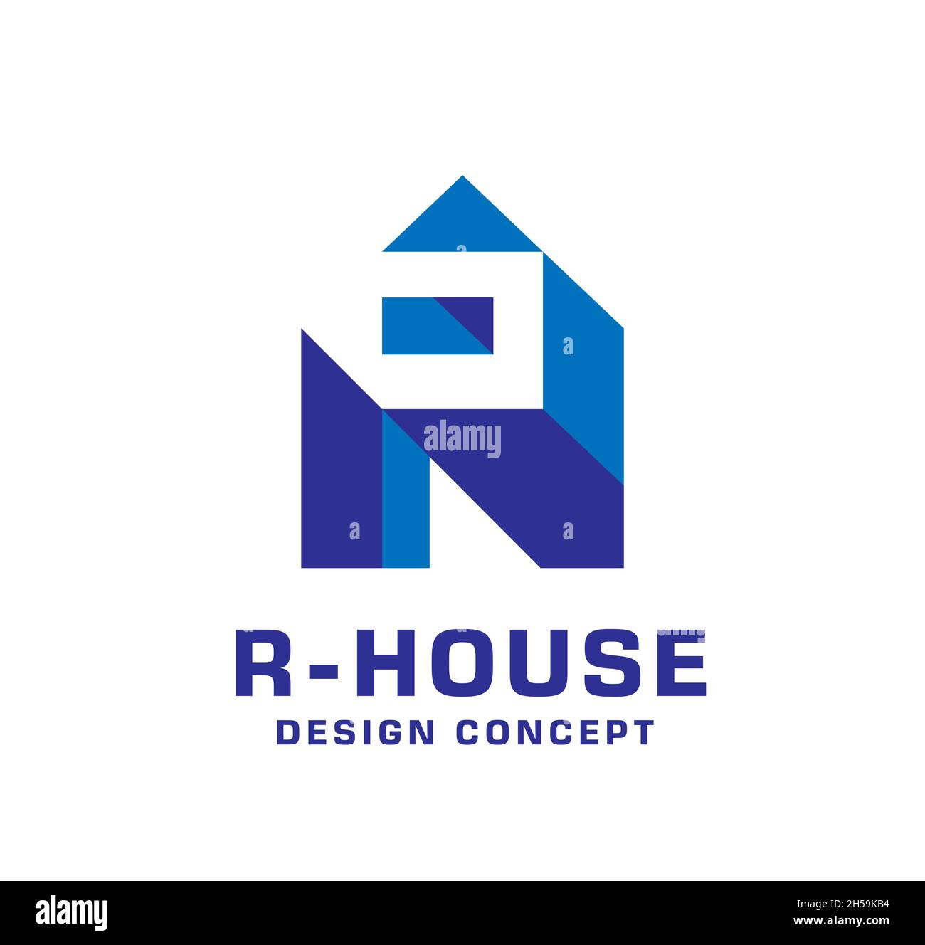 creative initial letter r house logo vector illustration, Real Estate ...