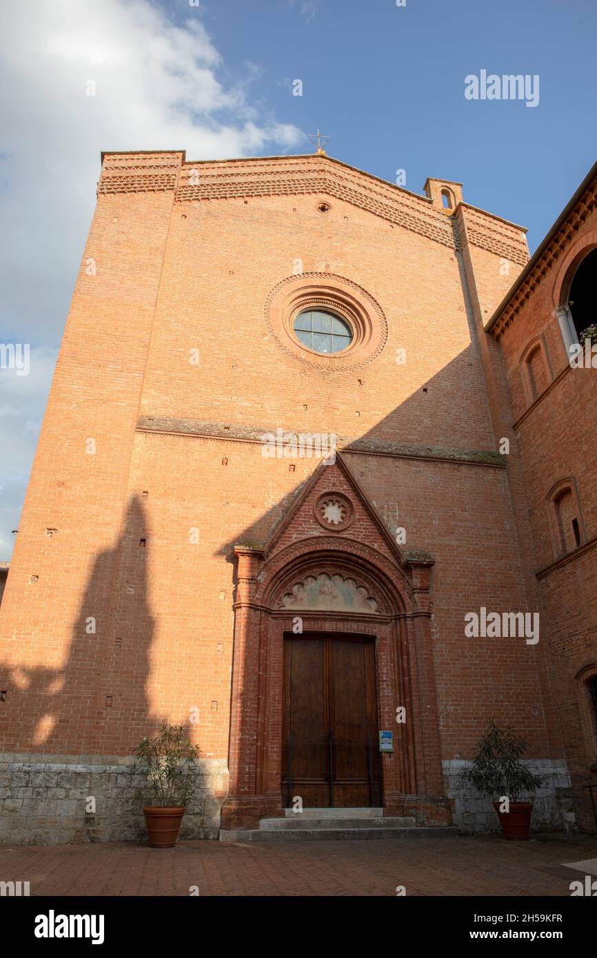 Monteoliveto Maggiore Abbey, Asciano, Siena, Tuscany, Italy Stock Photo
