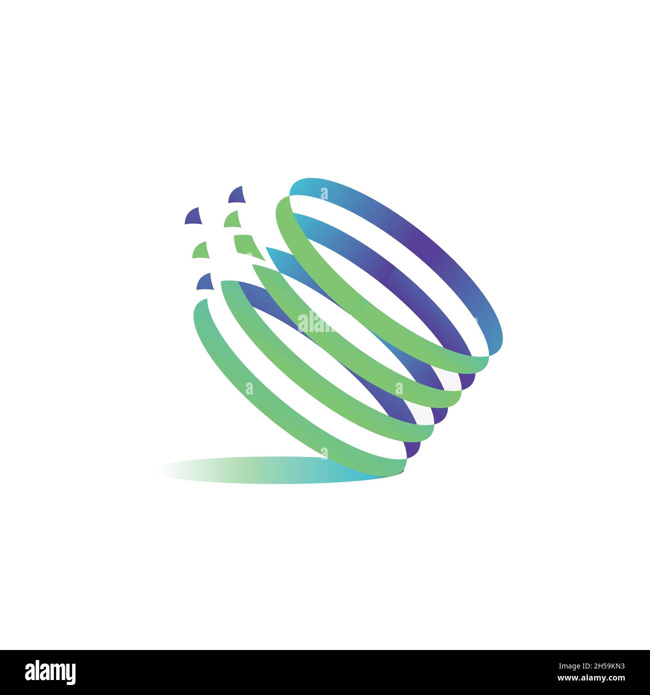 abstract spiral, Circle Swoosh stack Logo Template Illustration Design Stock Vector