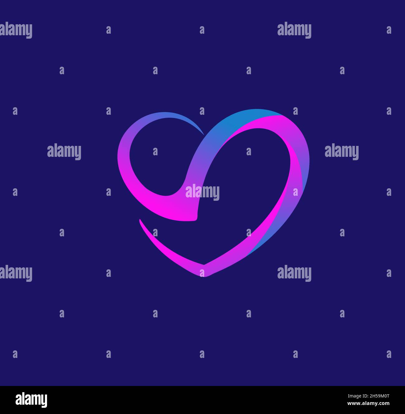 colorful Letter S Heart Shape Logo Template Stock Vector,Hand drawn ...