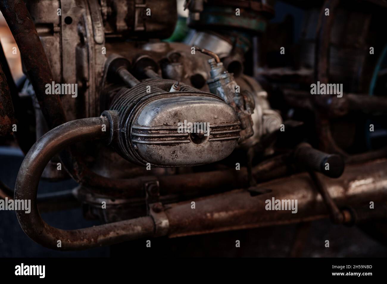 vintage motorcycle exhaust