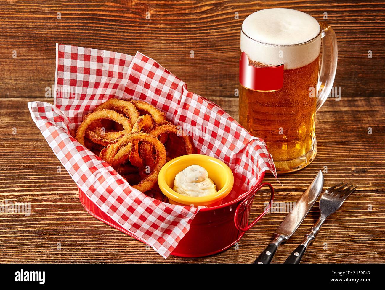 Beer battered onion rings hi-res stock photography and images - Alamy