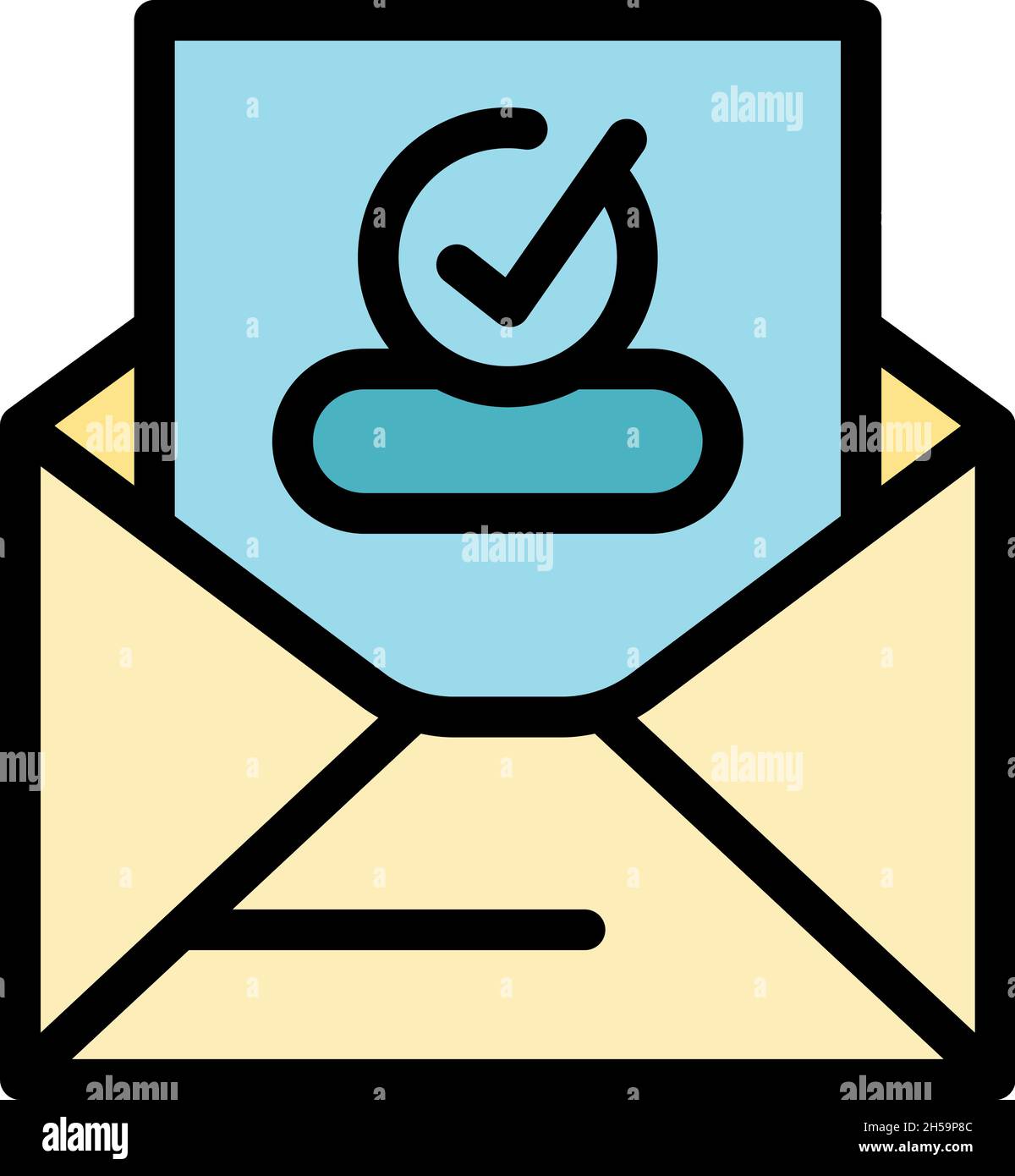 Mail letter subscription icon. Outline mail letter subscription vector ...