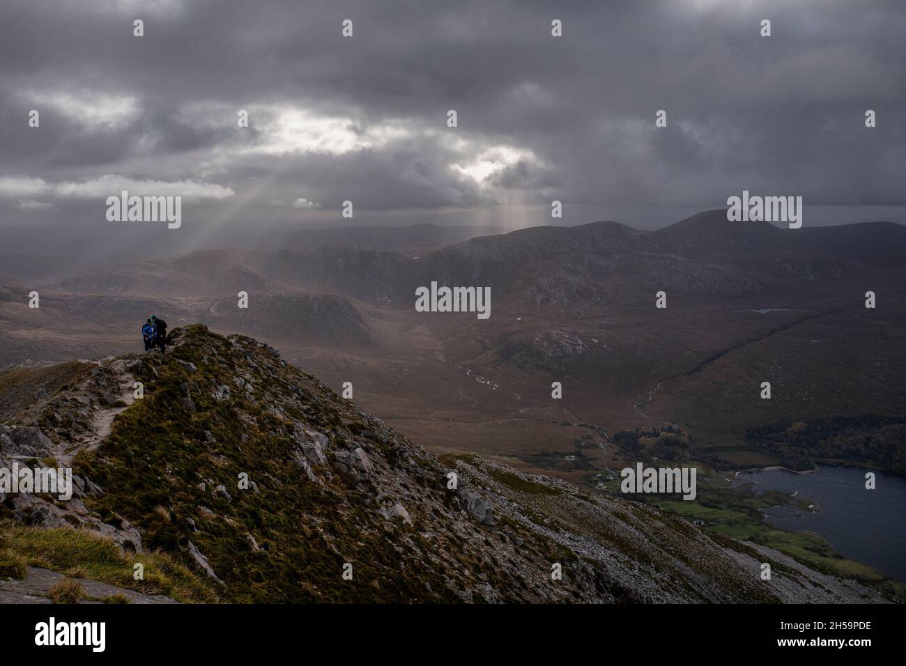 Mount Errigal summit in Donegal, Ireland Stock Photo