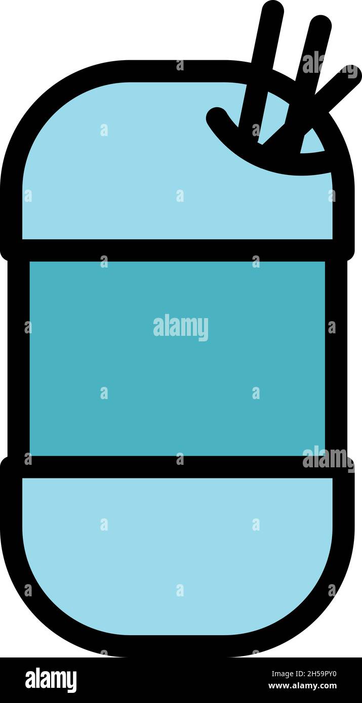 Box of toothpick icon. Outline box of toothpick vector icon color flat isolated Stock Vector