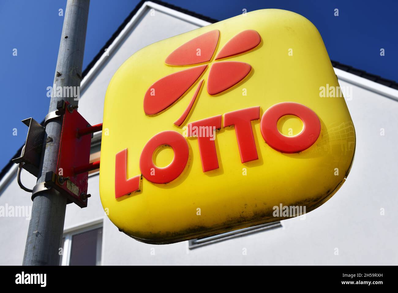 Lotto-Schild an einem Kiosk in Scharbeutz, Schleswig-Holstein Stock Photo
