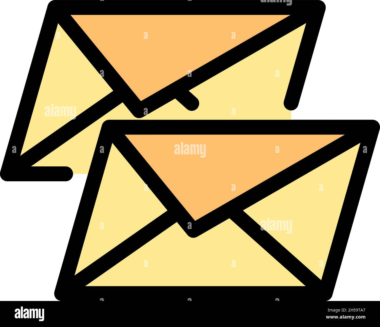 Card envelope icon. Outline card envelope vector icon color flat ...