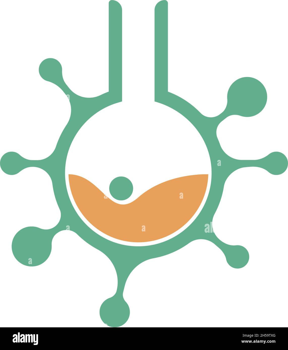 Science bottle lab logo icon design template vector Stock Vector